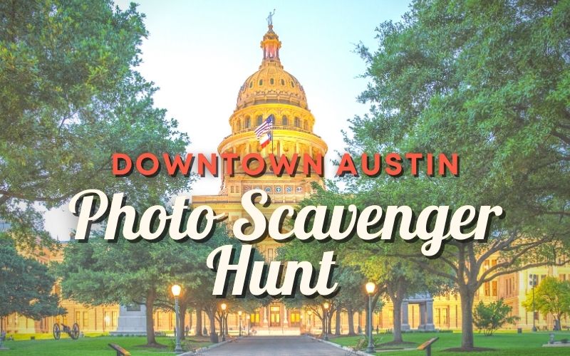 A photo of the Texas capitol building with some text on top