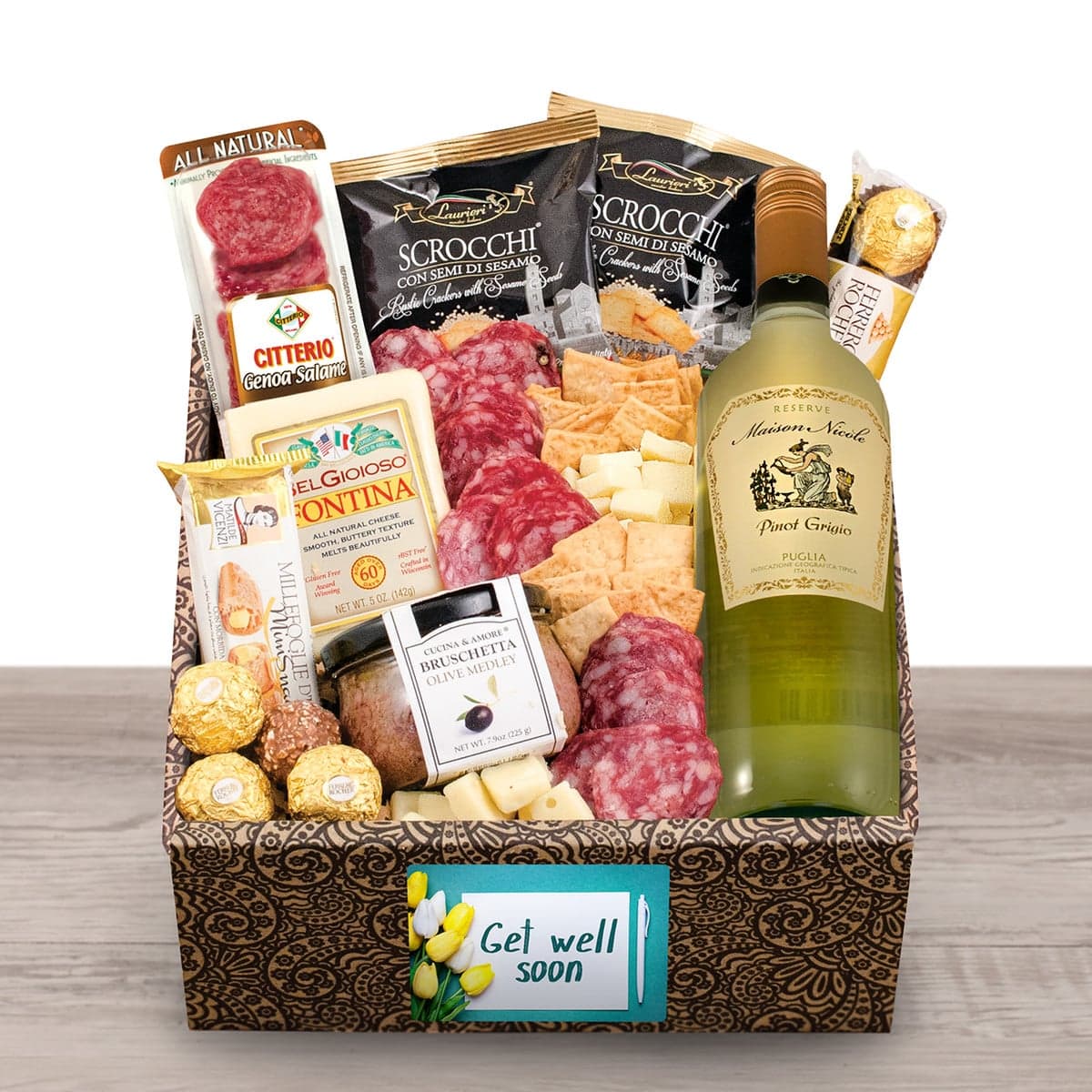 A photo of an antipasto gift box set