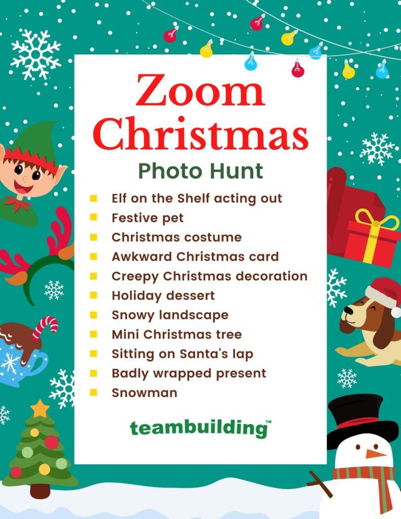 Zoom christmas photo hunt template