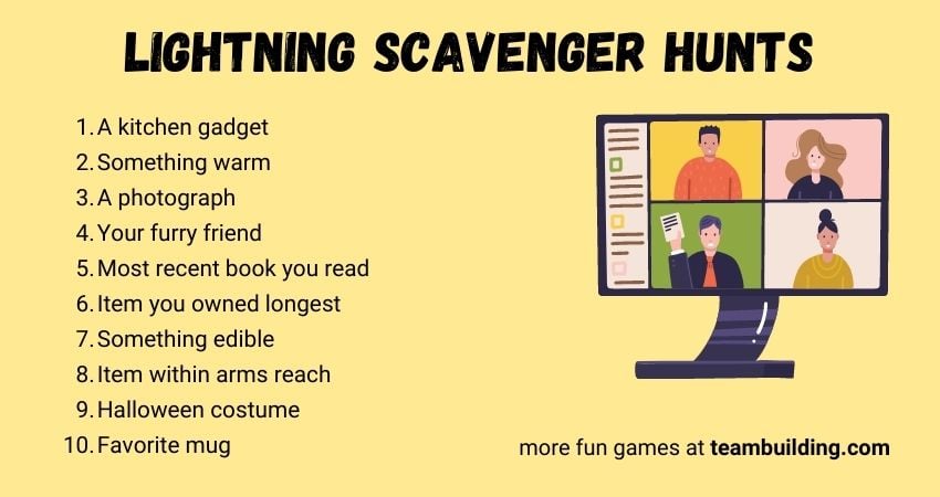 Zoom scavenger hunt game template